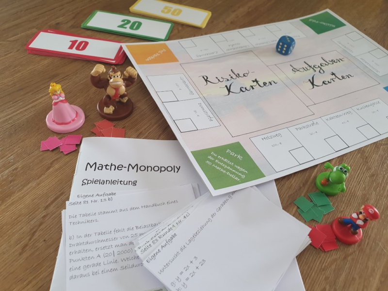 Klasse 7b gestaltet eigene Mathematik Lernspiele – Evangelisches PDG