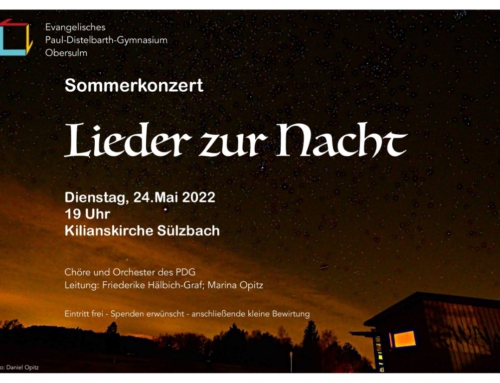 Sommerkonzert – Lieder zur Nacht am 24. Mai 2022