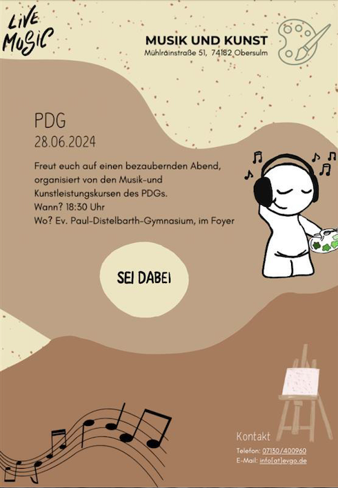 Flyer Kunst und Musik LK Bild